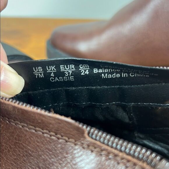 Franco Sarto Brown Leather Ankle Boots - Picture 7 of 8